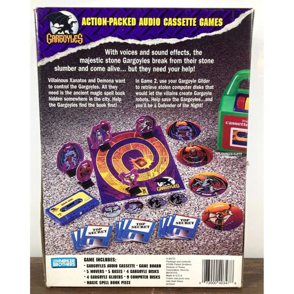 Vintage 1995 Gargoyles Audio Cassette Board Game Parker Brothers New In Box - Picture 8 of 11